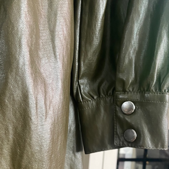 Zara Olive Green Belted Dress - Picture 10 of 14